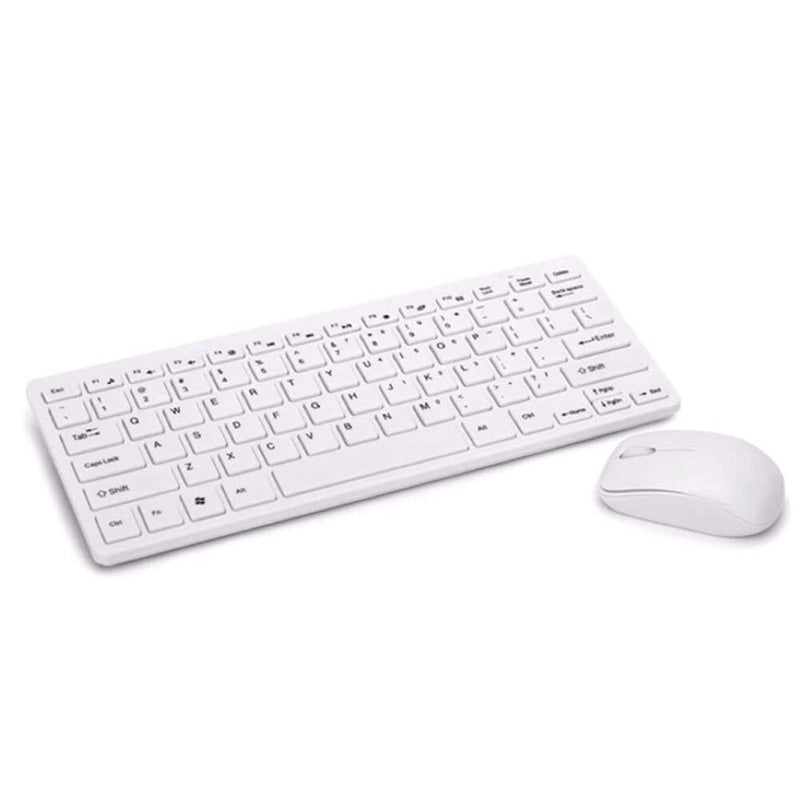Wireless Keyboard Mouse 2.4GHz Slim White - The Shopsite