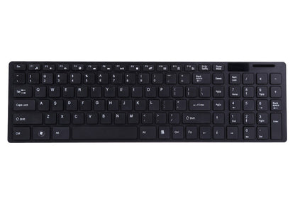 Wireless Keyboard And Mouse Slim Full Black - The Shopsite