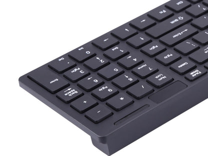 Wireless Keyboard And Mouse Slim Full Black - The Shopsite