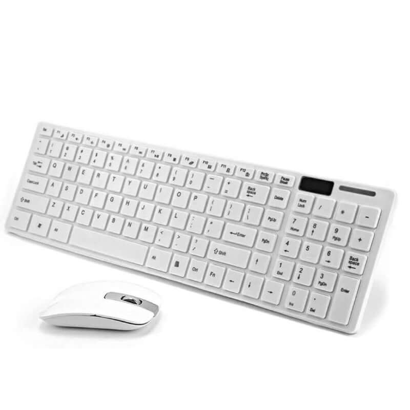2.4Ghz Wireless Keyboard Mouse White - The Shopsite