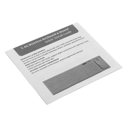 2.4Ghz Wireless Keyboard Mouse White - The Shopsite