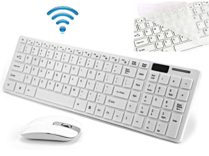 2.4Ghz Wireless Keyboard Mouse White - The Shopsite