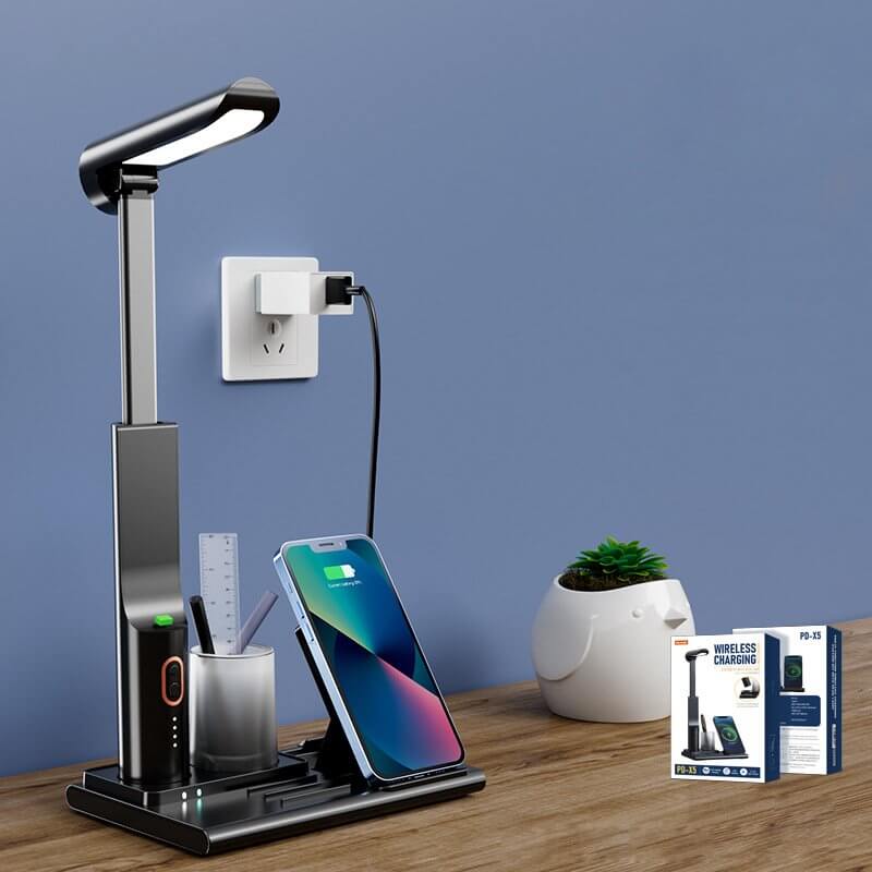 Multifunctional LED desk lamp Wireless Charger with Pen Holder