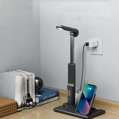 Multifunctional LED desk lamp Wireless Charger with Pen Holder