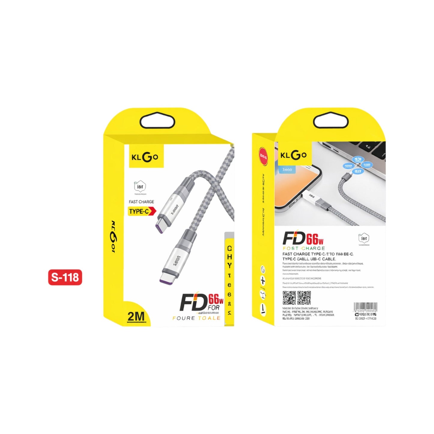 Frankly Cotton PD 66W Fast Charge Type-C to Type-C Cable - 2M