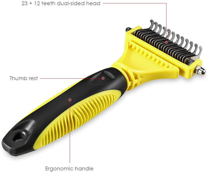 Pet Dematting Tool, Professional Dual-Sided Teeth Dematting