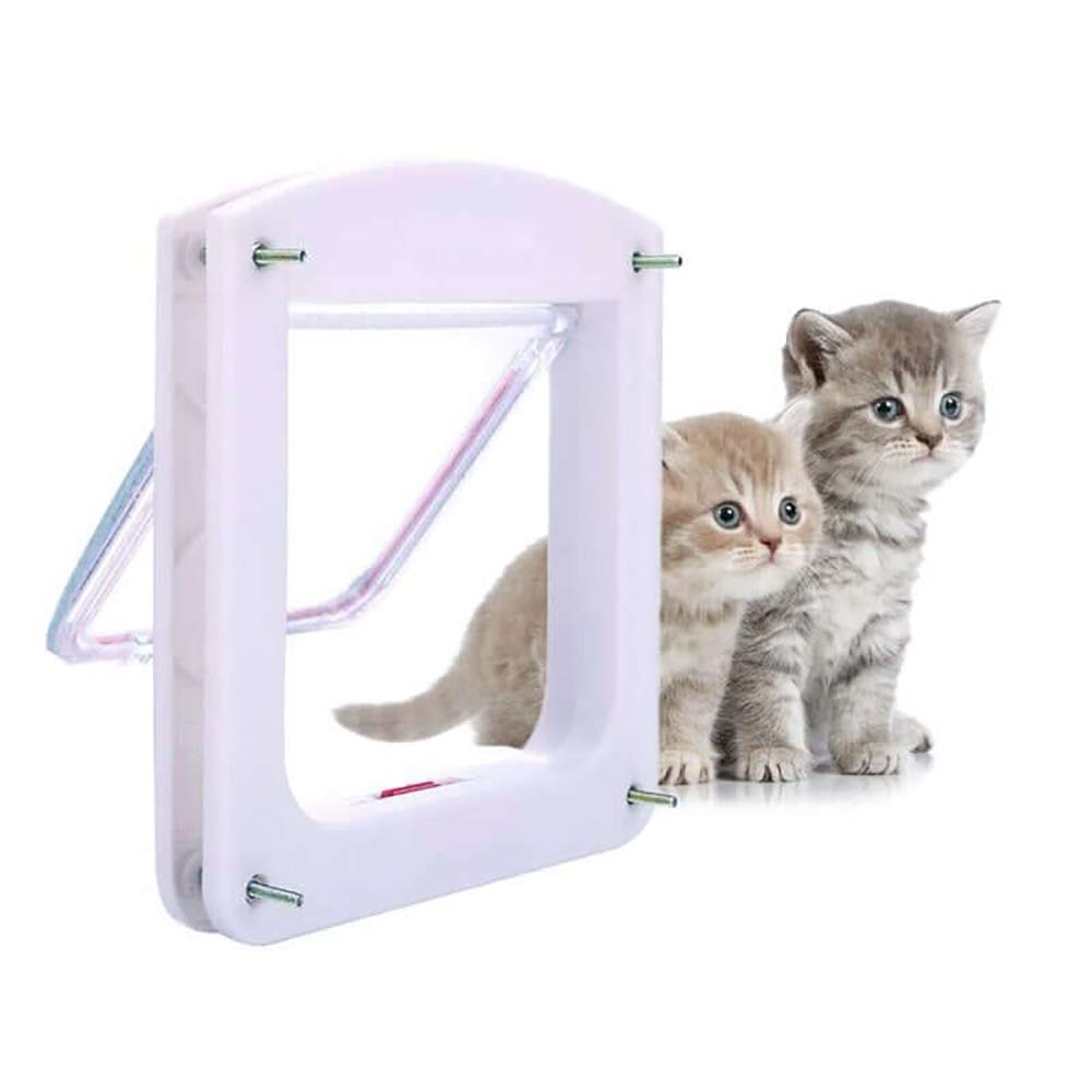 Lockable cat door white