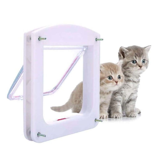 Lockable cat door white