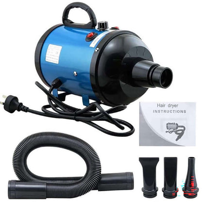blue pet hair dryer
