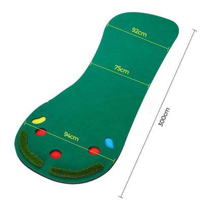 300cm Golf Putting Green Indoor Training Practice Mat - The Shopsite