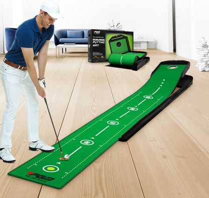 PGM 3M Golf Putting Mat Golf Putter Trainer Indoor Adjustable Green Putter Carpet Practice Set with return fairway