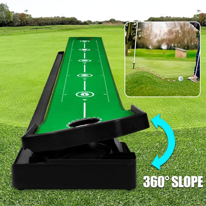 PGM 3M Golf Putting Mat Golf Putter Trainer Indoor Adjustable Green Putter Carpet Practice Set with return fairway
