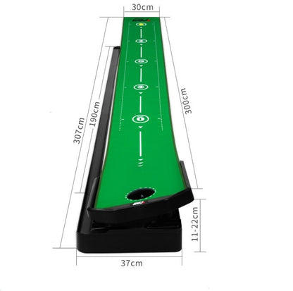 PGM 3M Golf Putting Mat Golf Putter Trainer Indoor Adjustable Green Putter Carpet Practice Set with return fairway