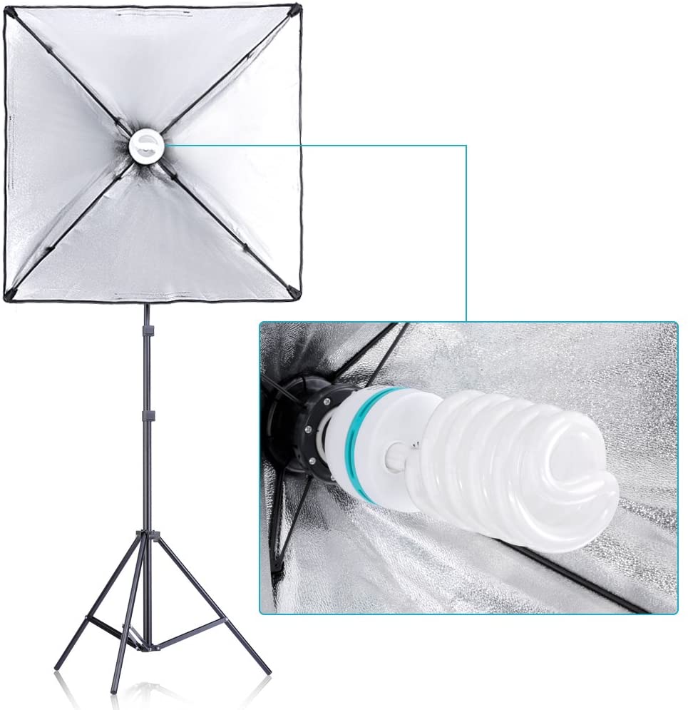 Studio lighting with bulbs