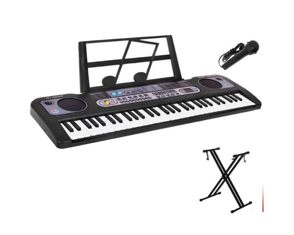 Keyboard Piano with Microphone Music Stand and X Stand