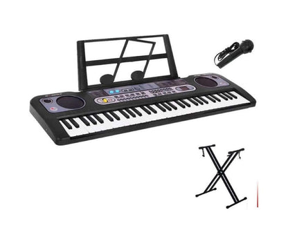 Keyboard Piano with Microphone Music Stand and X Stand