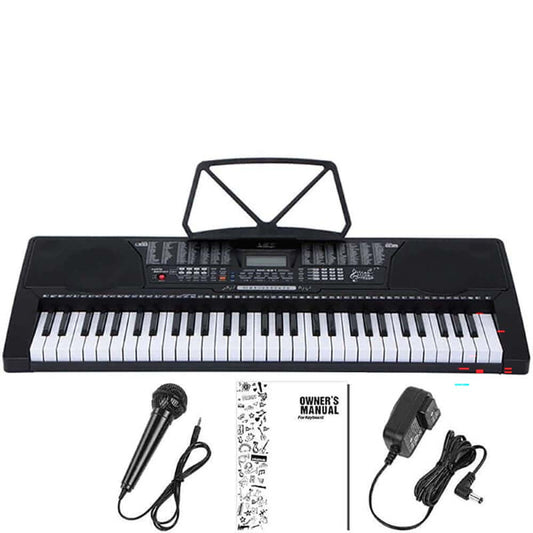 Electric keyboard piano front view