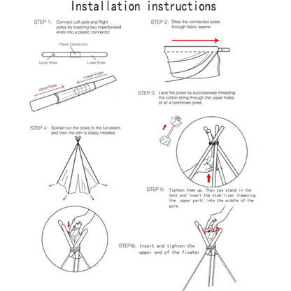 Kids Play Tent Kids Canvas Teepee Tent Playhouse Beige - The Shopsite