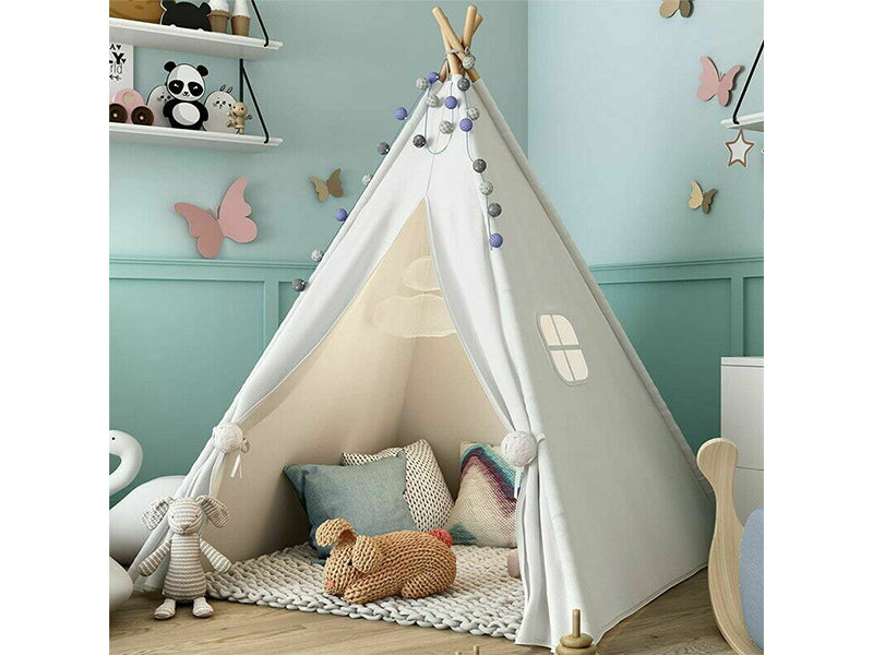 Wooden poles teepee structure