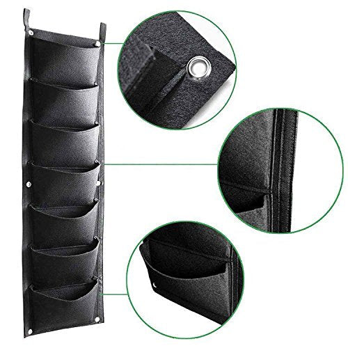 Vertical Garden Wall Hanging Planter Wall Mount Balcony Plant Grow Bag 7 Pockets - The Shopsite