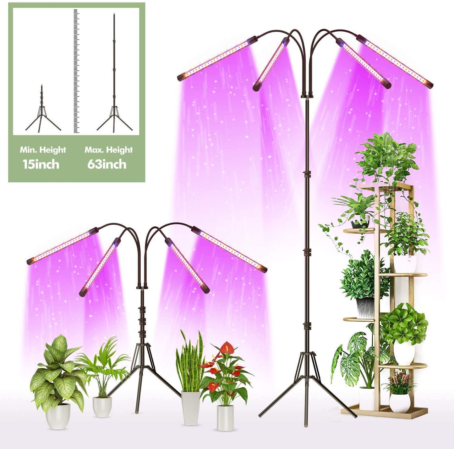 LED Grow Light with Timer For Plants