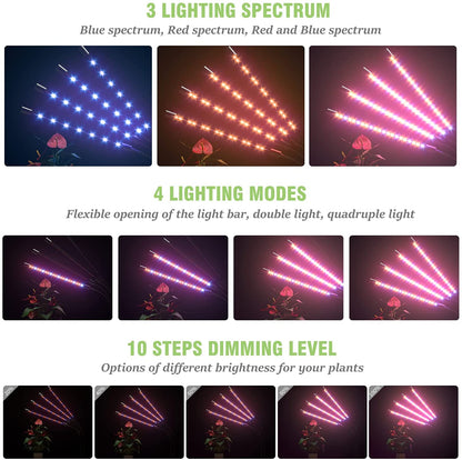 LED Grow Light with Timer For Plants