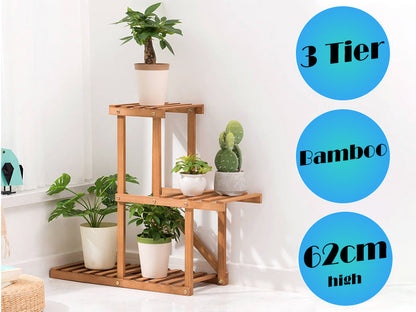 Stable bamboo plant stand