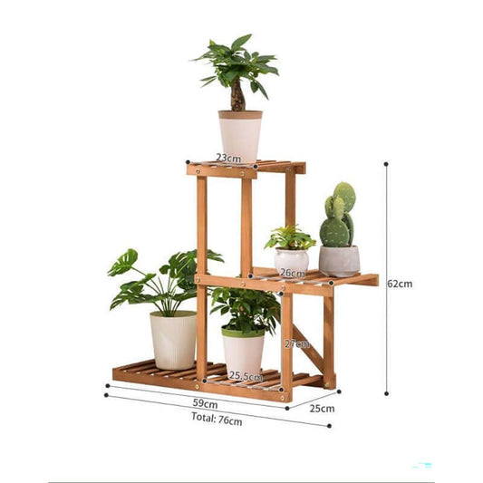 3 Tier Bamboo Plant Stand Indoor 3 Tier Bamboo Plant Stand for Balcony & Garden