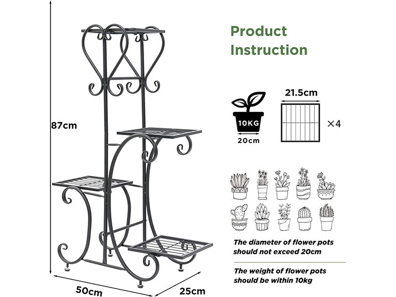 Metal Plant Stand 4 Tier - The Shopsite