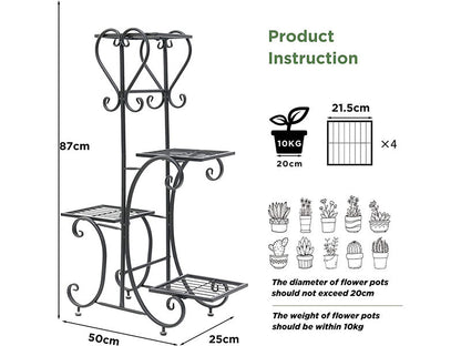 Metal Plant Stand 4 Tier - The Shopsite