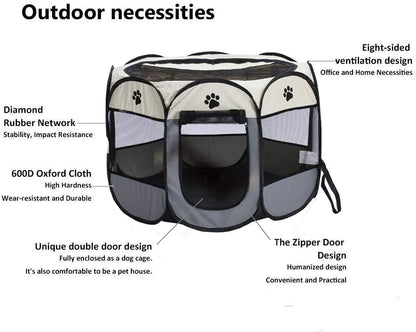 Pet Playpen Dog Playpen Foldable Tent Cage Crate - The Shopsite