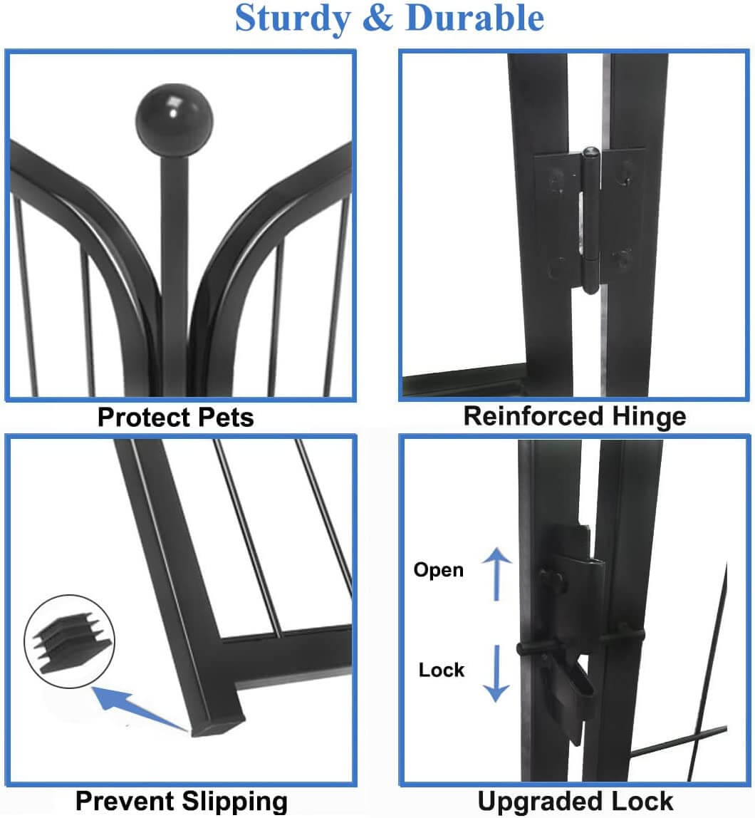 Black powder coated pet enclosure