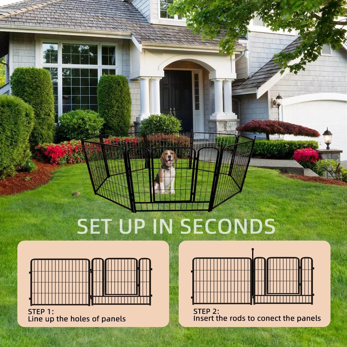 Pet playpen with locking door