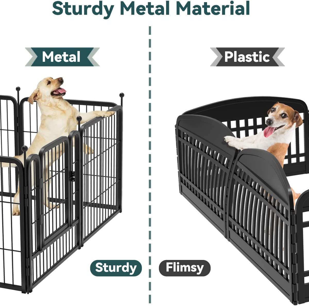 Rust resistant dog fence