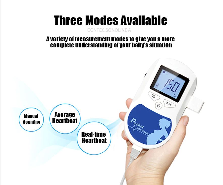 Medical Fetal Doppler Fetal Ultrasound Baby Heartbeat Home Detector