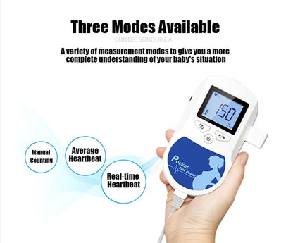 Medical Fetal Doppler Fetal Ultrasound Baby Heartbeat Home Detector