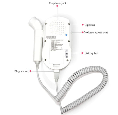 Medical Fetal Doppler Fetal Ultrasound Baby Heartbeat Home Detector