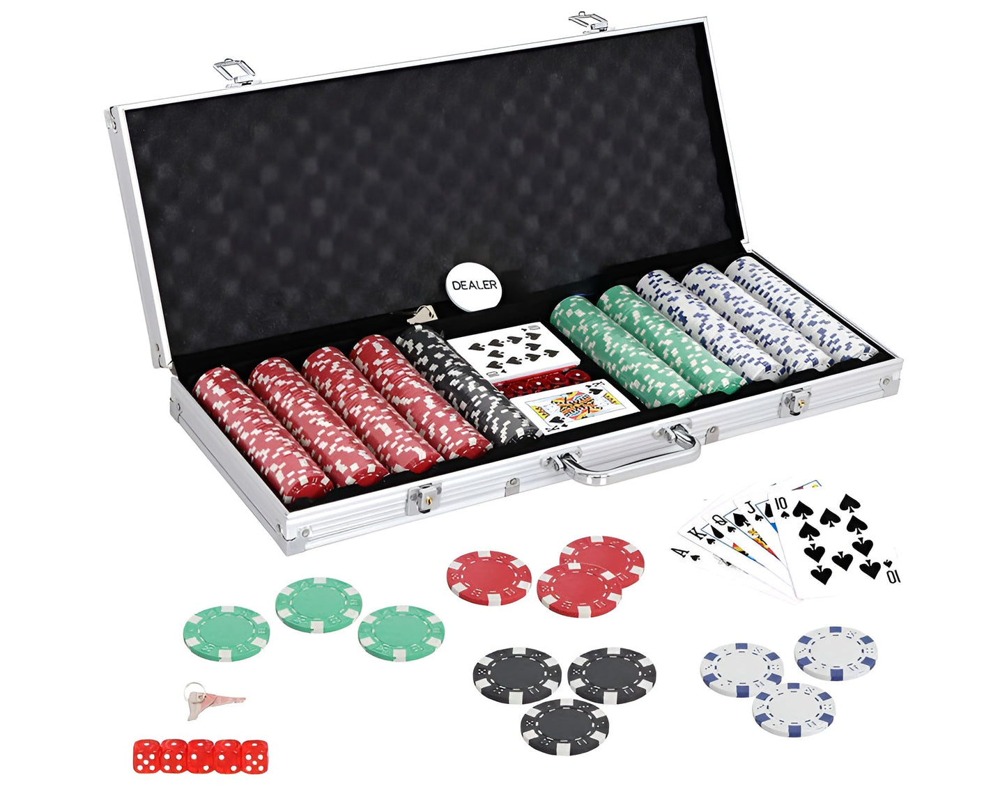 Casino Style Poker Chip Set 500 PCS Kit