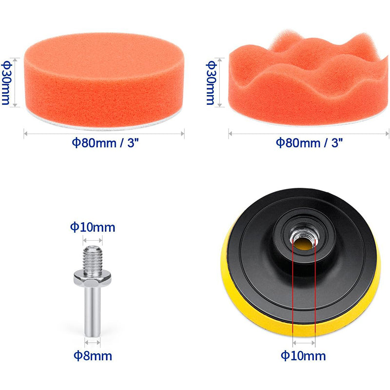 Sponge polishing pads set