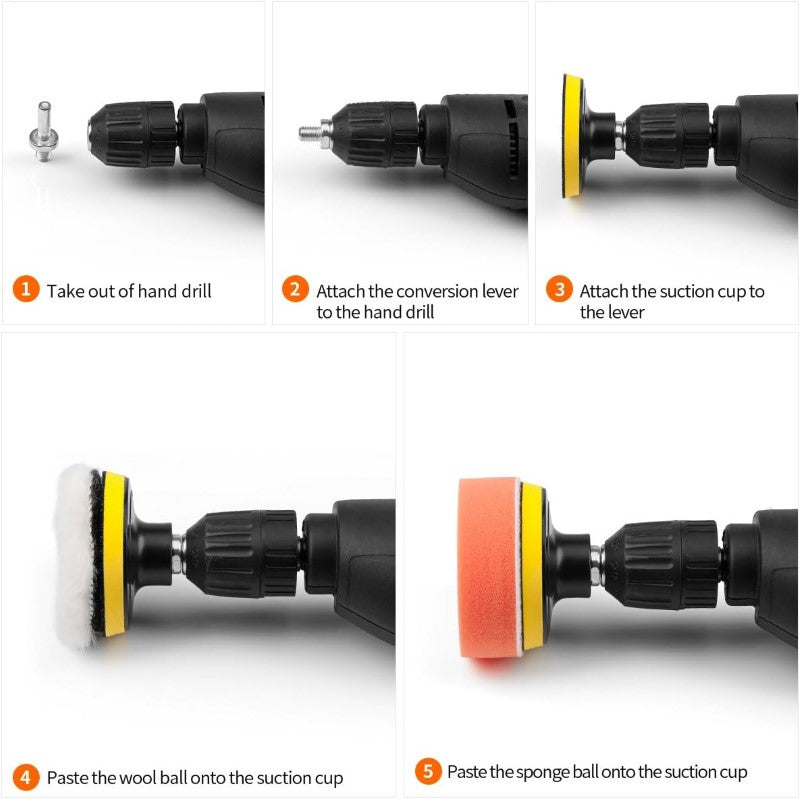 Foam polishing pads set