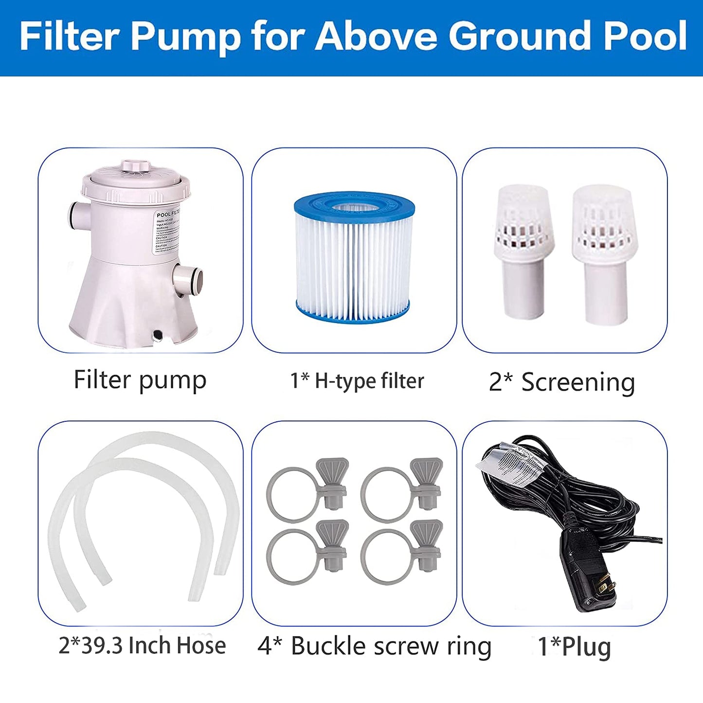 Filter Pump Swimming Pool 330gal 25W 230V