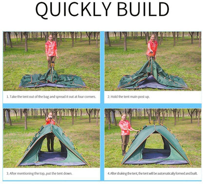 Pop Up Camping Tent - 2 Person Double Pop Up Tent | Easy to Pitch with Small Porch for Storage – Ideal for Camping & Festivals