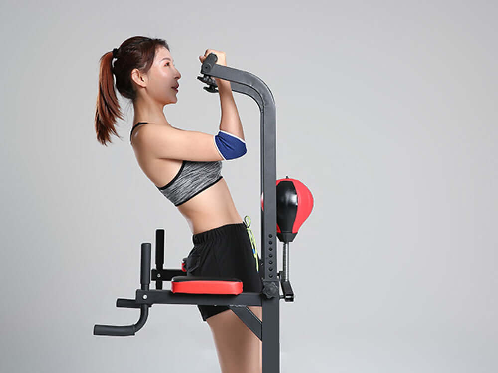 Chin Up Pull Up Chin Up Station Power Tower with Boxing - The Shopsite