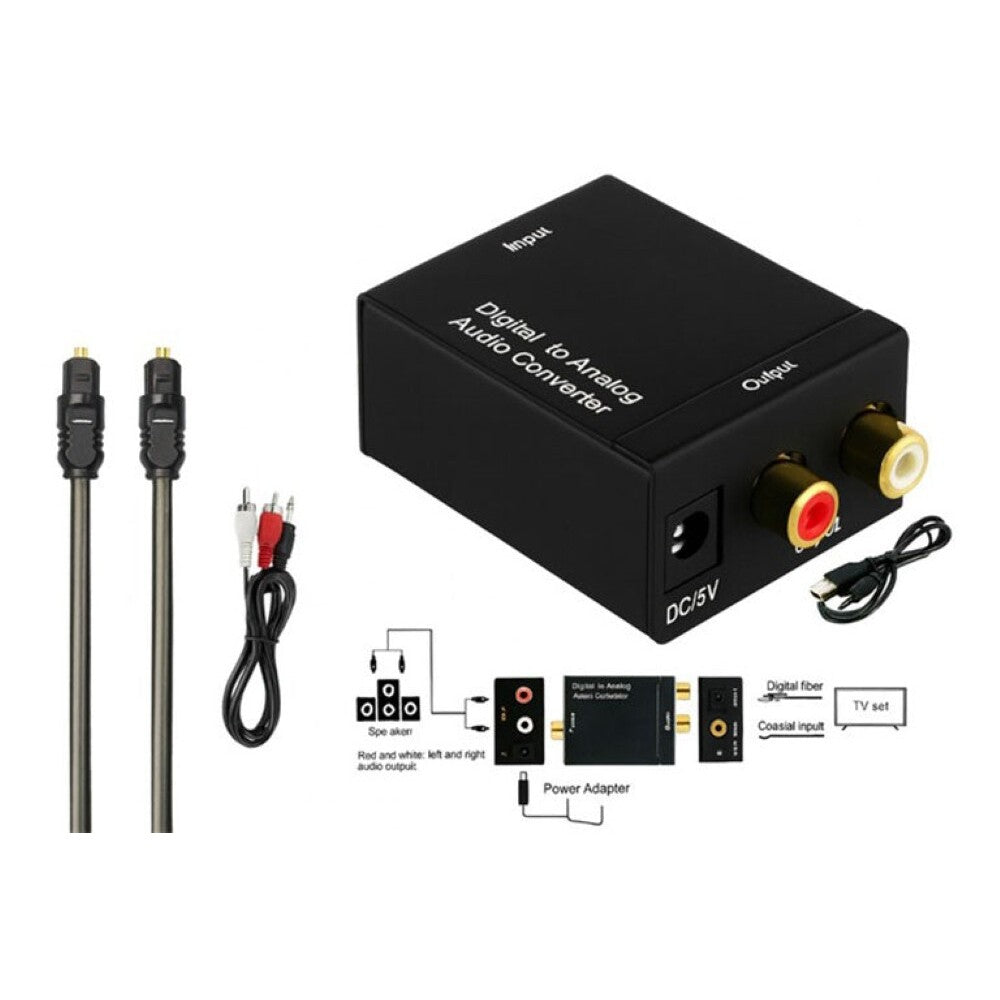 Digital Optical Toslink to RCA Audio Converter
