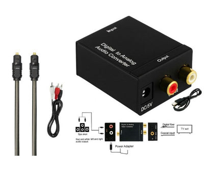 Digital Optical Toslink to RCA Audio Converter
