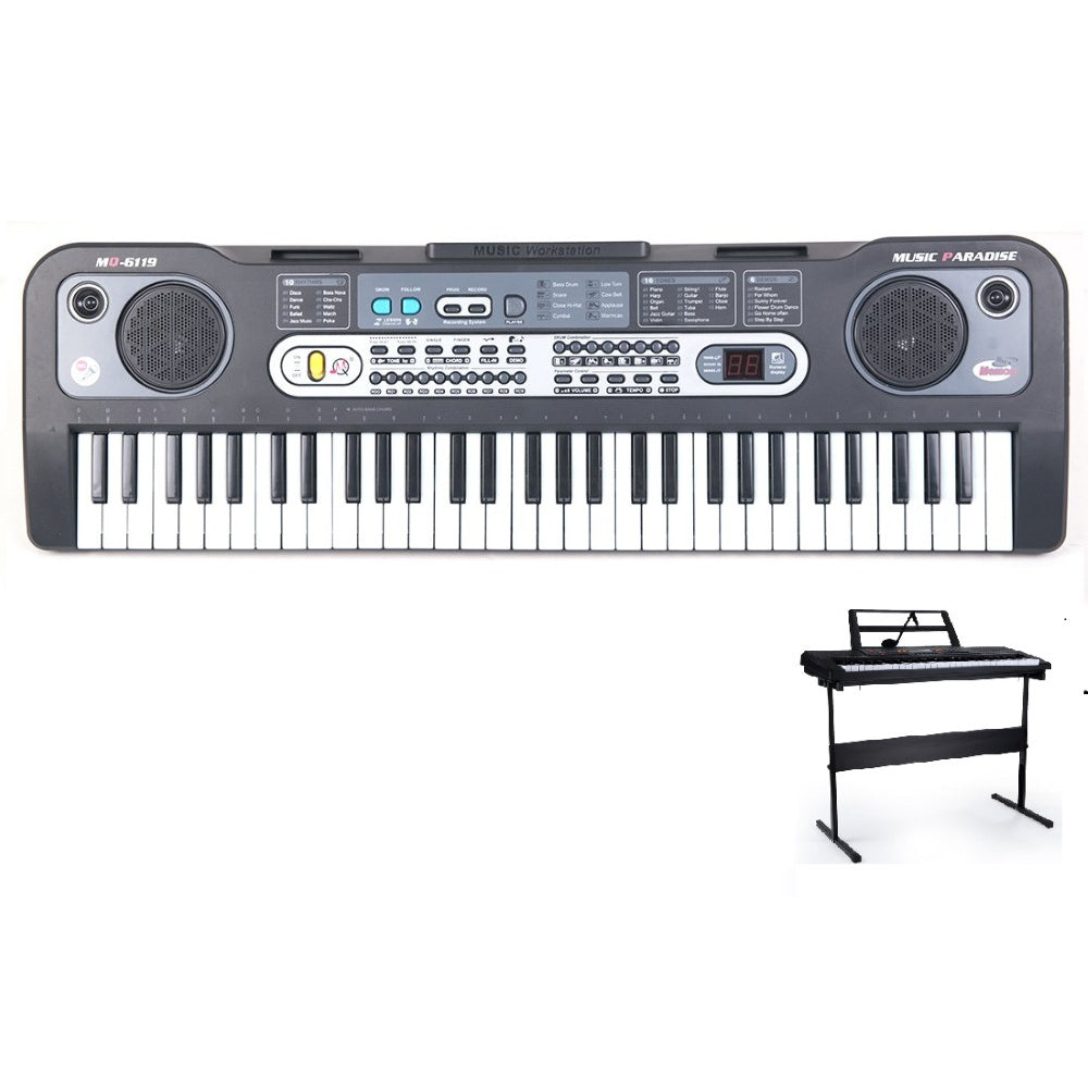 Keyboard Piano with Piano Music and Piano Stand