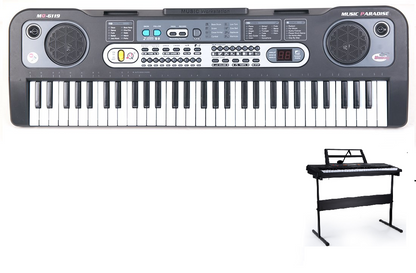 Keyboard Piano with Piano Music and Piano Stand