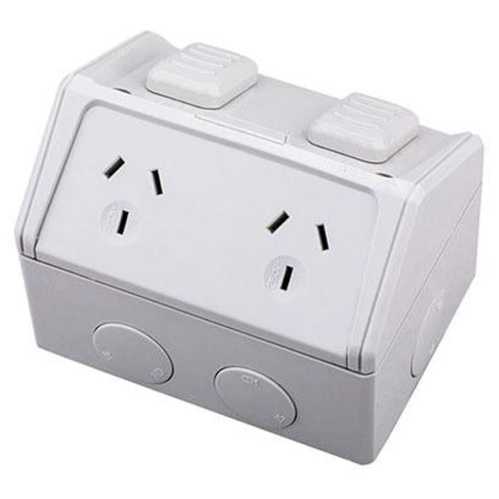 Double Power Point - Weatherproof 15 Amp