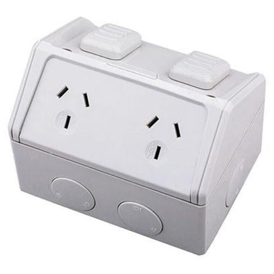 Double Power Point - Weatherproof 15 Amp