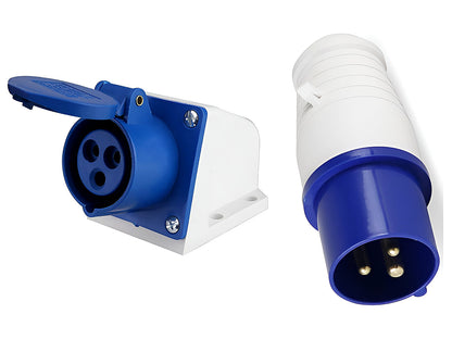 Caravan lead connector plug (Male) and Caravan Surface Sockets Female